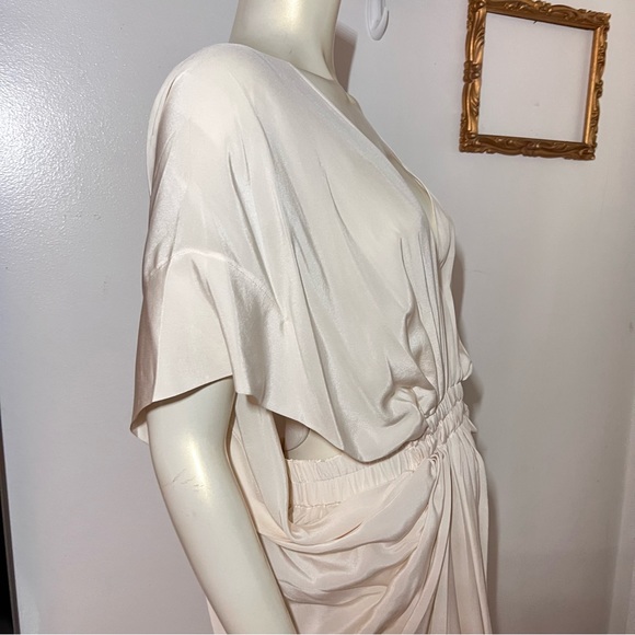 Miguelina Alexis Caftan Dress Size Large New Silk Crepe - Picture 6 of 14